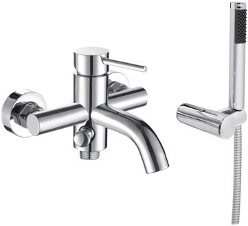 Go by Van Marcke Go Cocoon eengreepsmengkraan baddouche compleet inclusief handdouche hartafstand 15 cm keramische schijven inclusief rozetten en Skoppelingen