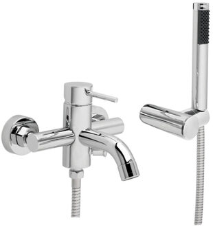 Go by Van Marcke Go Cocoon eengreepsmengkraan baddouche compleet inclusief handdouche hartafstand 15 cm keramische schijven inclusief rozetten en Skoppelingen