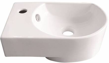 Go by Van Marcke Go Flexy handenwasser links 41x27x14,2 cm porselein wit 1 kraangat