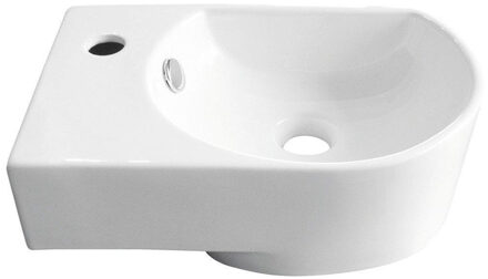 Go by Van Marcke Go Flexy handenwasser links 41x27x14,2 cm porselein wit 1 kraangat