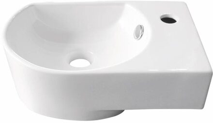 Go by Van Marcke Go Flexy handenwasser rechts 41x27x14,2 cm porselein wit 1 kraangat