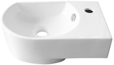 Go by Van Marcke Go Flexy handenwasser rechts 41x27x14,2 cm porselein wit 1 kraangat