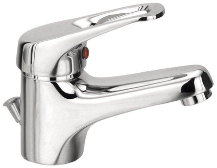 Go by Van Marcke Go Flow eengreepsmengkraan wastafel met automatische afloop keramische schijven inclusief flexibele slangen en bevestigingsset