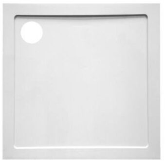 Go by Van Marcke Go Helion douchebak kunststofcomposiet 80x80x3.5cm vierkant afvoer D90mm wit