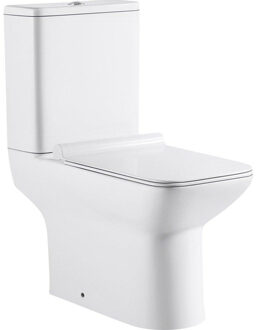 Go by Van Marcke Go Ike PACK staand toilet H(PK) uitgang 18 cm reservoir met Geberit spoelmechanisme 36 L vierkant porselein wit met dunne softclose en takeoff zitting