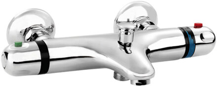 Go by Van Marcke Go Isiflow thermostatische mengkraan baddouche waterbesparend hartafstand 15 cm veiligheidsblokkering keramische schijven inclusief rozetten en Skoppelingen