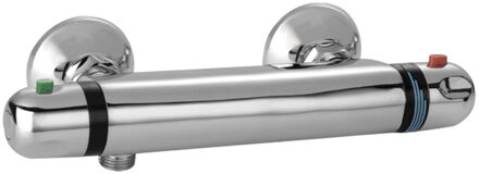 Go by Van Marcke Go Isiflow thermostatische mengkraan douche waterbesparend hartafstand 15 cm veiligheidsblokkering keramische schijven inclusief rozetten en Skoppelingen