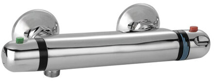 Go by Van Marcke Go Isiflow thermostatische mengkraan douche waterbesparend hartafstand 15 cm veiligheidsblokkering keramische schijven inclusief rozetten en Skoppelingen