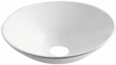 Go by Van Marcke Go Juno semi-inbouwwastafel rond 42,5x42,5x16,5cm porselein wit