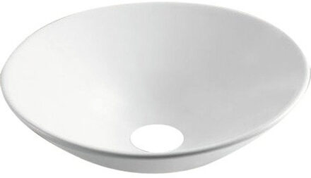 Go by Van Marcke Go Juno semi-inbouwwastafel rond 42,5x42,5x16,5cm porselein wit