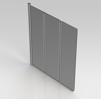 Go by Van Marcke Go Malia badwand - 130x140cm - 5mm - omkeerbaar - 3 delig - chroom - met liftsysteem - helder glas