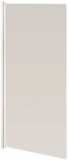 Go by Van Marcke Go Megalo badwand 750x1300mm 1delig profielen wit 4mm omkeerbaar helder veilgheidsglas