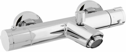 Go by Van Marcke Go Move badmengkraan thermostatisch waterbesparend hartafstand 15 cm veiligheidsblokkering keramische schijven inclusief rozetten en Skoppelingen chroom