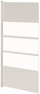 Go by Van Marcke Go Nera badwand 850x1450mm 1delig 5mm omkeerbaar decor veiligheidsglas profielen wit