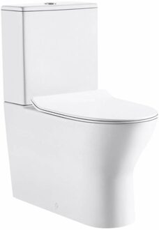 Go by Van Marcke Go Tina PACK staand toilet zonder spoelrand met reservoir met Geberit spoelmechanisme met dunne softclose en takeoff zitting wit