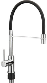 Go by Van Marcke Keukenkraan VMK Go Fusion Design 27,4 x 46,3 cm Incl. Mobile Rubberen Sproeier Chroom