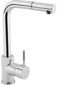 Go by Van Marcke Keukenmengkraan VM Cocoon met Draaibare en Uittrekbare Uitloop Chroom