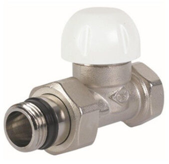 Go by Van Marcke thermostatische radiatorkraan voor stalen buizen recht aansluiting 1/2 F met zelfafdichtend aansluiting staartstuk B V12710QVMK