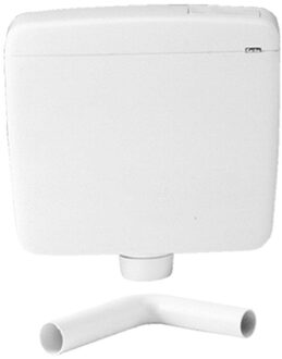 Go by Van Marcke Topazio opbouwreservoir 445 x 135 x 400 mm half hoog met bocht kunststof wit 60505