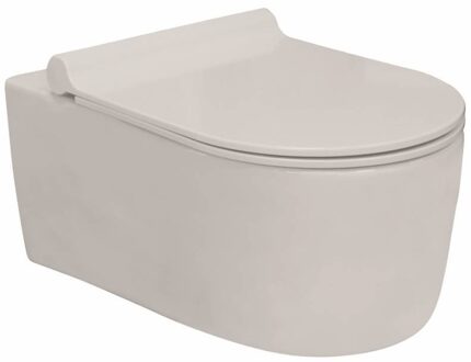 Go by Van Marcke Wandcloset VM Go Fleet 55x36x34.5cm Porselein Met Zitting Wit