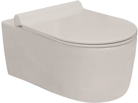 Go by Van Marcke Wandcloset VM Go Fleet 55x36x34.5cm Porselein Met Zitting Wit