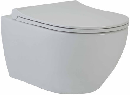 Go by Van Marcke wandtoilet - 53x36x35cm - met softclose & quickrelease zitting - porselein glans wit Wit glans