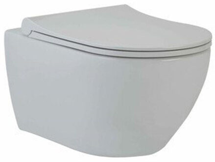 Go by Van Marcke wandtoilet - 53x36x35cm - met softclose & quickrelease zitting - porselein glans wit Wit glans