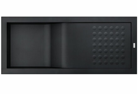 Go by Van Marcke Wastafel Inbouwspoel Go By Van Marcke Lara 118x50Cm Mat Zwart