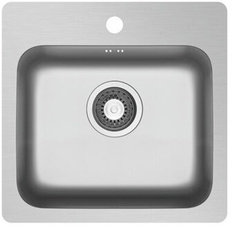 Go by Van Marcke Wastafel Inbouwspoeltafel Go By Van Marcke Lia RVS 56x52CM