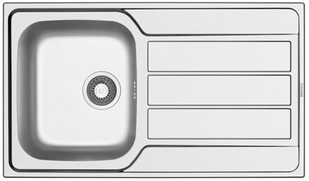 Go by Van Marcke Wastafel Inbouwspoeltafel Go By Van Marcke Sofia 86x50CM RVS