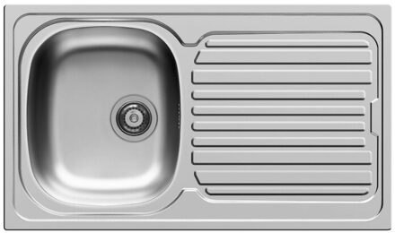 Go by Van Marcke Wastafel Inbouwwastafel Go By Van Marcke Lisa RVS Satijn 86x50Cm