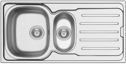 Go Callisto spoeltafel 1000 x 500 mm D92 mm met 15 bakken roestvrij staal gepolijst sifon dubbel plaatsbesparend plug met overloop plug zonder overloop inoxclean staaltje 50ml