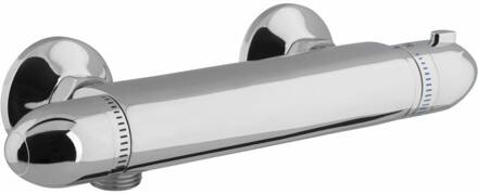 Go Fresh douchemengkraan thermostatisch veiligheidsblokkering hartafstand 15 cm keramische schijven inclusief rozetten en Skoppelingen chroom