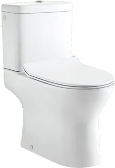 Go Gustav PACK staand toilet H uitgang 18 cm reservoir met Geberit spoelmechanisme porselein wit met dunne softclose en takeoff zitting