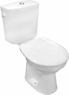 Go Herat PACK staand toilet onder uitgang 23 cm met WCzitting reservoir met Geberit spoelmechanisme wit porselein