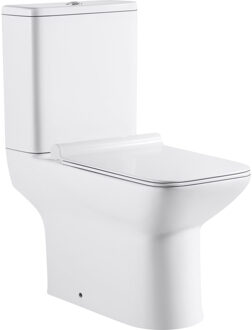 Go Ike PACK staand toilet H(PK) uitgang 18 cm reservoir met Geberit spoelmechanisme 36 L vierkant porselein wit met dunne softclose en takeoff zitting