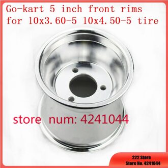 Go-Kart Voorwiel Hub 5 ''X 130 Mm Breed Aluminium Velgen Gebruiken 10x3.60-5 Band 10x4.50-5 Tyre Voor 3 Wiel 4 Wiel Drift Auto