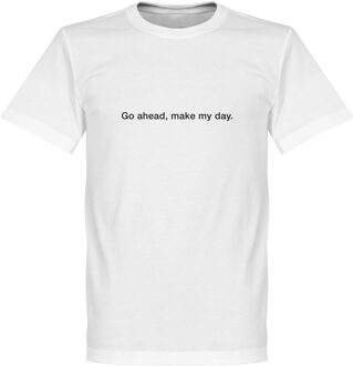 Go on, Make my Day T-Shirt - Wit - XXXXL