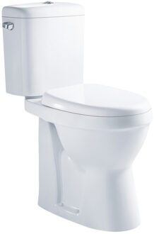 Go XJoy Rimless PACK staand toilet verhoogd PK zonder spoelrand porselein wit wczitting sofclose in kunststof