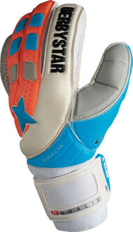 Goalie Keepershandschoenen Senior Keepershandschoenen - Unisex - oranje/blauw/grijs/wit Maat 8.5/ Lengte hand 18.5cm