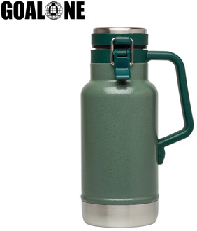 GOALONE 946ML/32OZ Stainless Steel Beer Barrel Portable Double Wall Insulated Beer Growler with Handle Travel Bottle for Camping