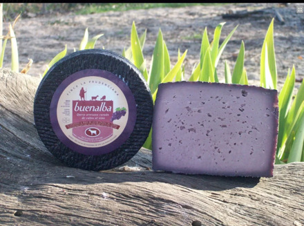 Goat and sheep artisan cheese with wine. Purple cheese- (1KG)