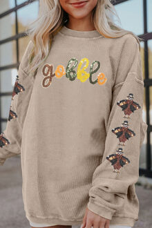 Gobble Lange Mouwen Sweatshirt - maat XL Salie Groen