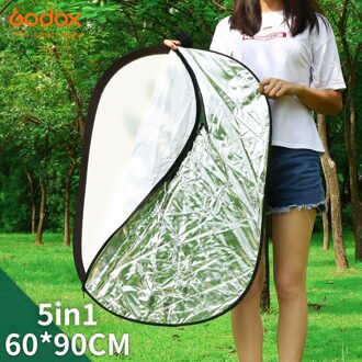 Godox 24 "* 35" 60x90 cm 5 in 1 Draagbare Inklapbare Light Ovale Fotografie/Foto reflector voor Studio