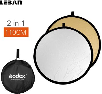 Godox 2in1 60X90Cm 80Cm 110Cm 100X150Cm 150X200Cm Draagbare Inklapbare licht Ronde Fotografie Reflector Voor Studio 2in1 110cm