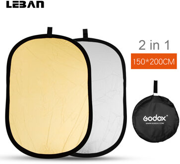 Godox 2in1 60X90Cm 80Cm 110Cm 100X150Cm 150X200Cm Draagbare Inklapbare licht Ronde Fotografie Reflector Voor Studio 2in1 150 x 200cm