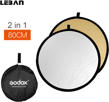 Godox 2in1 60X90Cm 80Cm 110Cm 100X150Cm 150X200Cm Draagbare Inklapbare licht Ronde Fotografie Reflector Voor Studio 2in1 80cm
