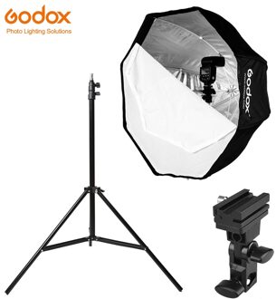 Godox 31.5in 80Cm Octagon Umbrella Softbox 200Cm Light Stand Umbrella Shoe Bracket Kit Voor Speedlite Flash