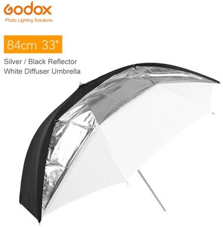 Godox 33 "84 cm Dubbele Lagen Reflecterende en Doorschijnend Zwart Witte Paraplu voor Studio Flash Strobe Verlichting