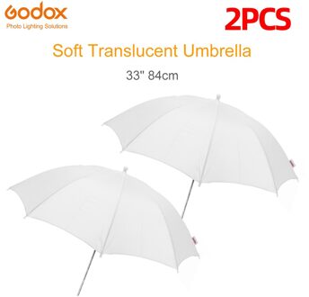 Godox 33 "84Cm 40" 102Cm 43 "108Cm Wit Soft Diffuser Studio Fotografie Doorschijnende Paraplu voor Studio Flash Strobe Verlichting 2stk 33 duim 84cm